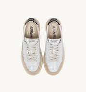 MEDALIST LOW MAN LEAT/SUEDE WHT/BLK