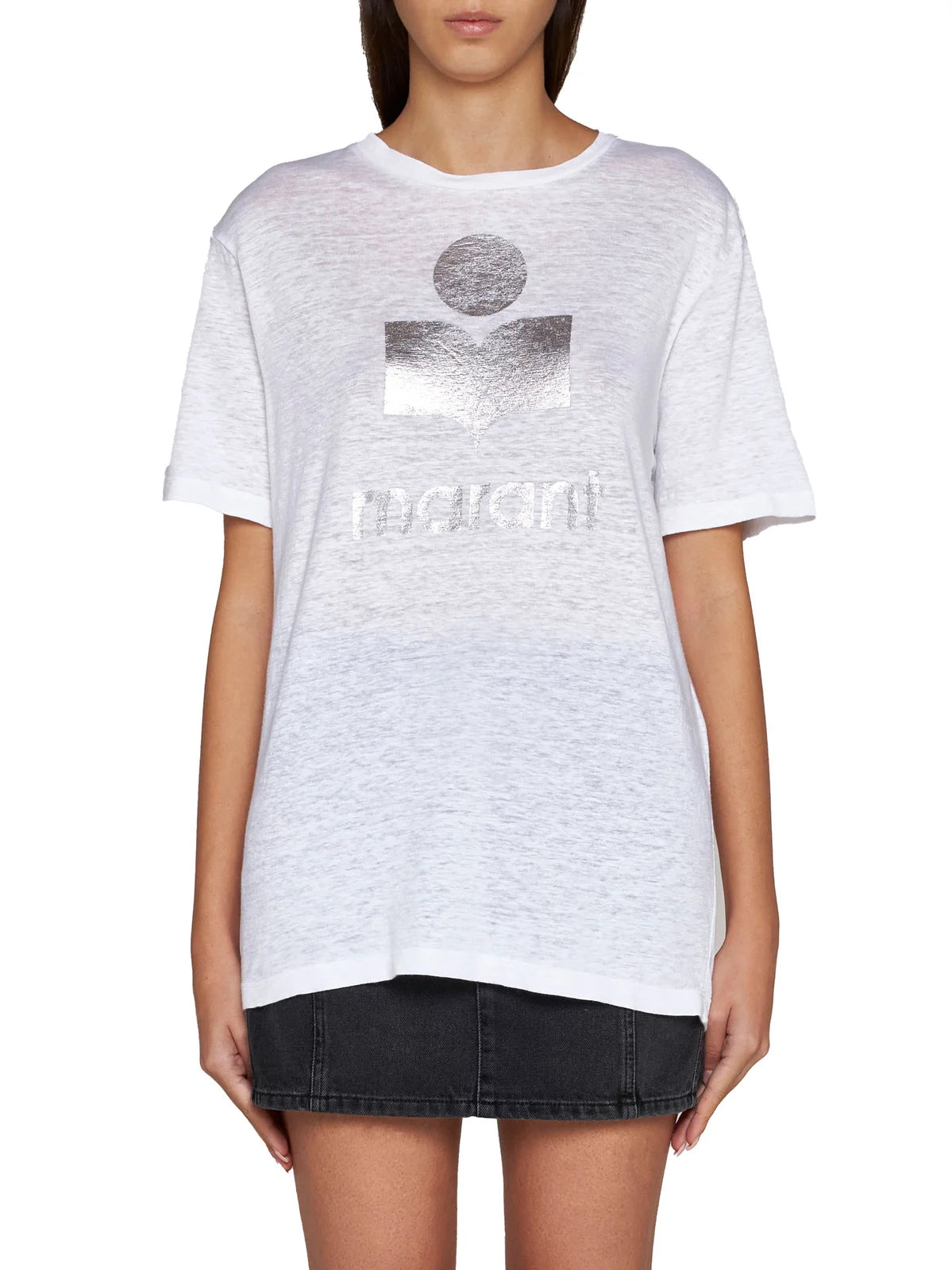 ISABEL MARANT ZEWEL LOGO T SHIRT WHITE