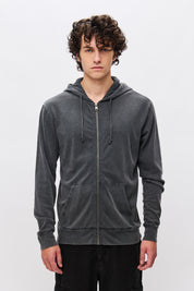 THE CLASSIC SLUB FULLZIP-BLACK